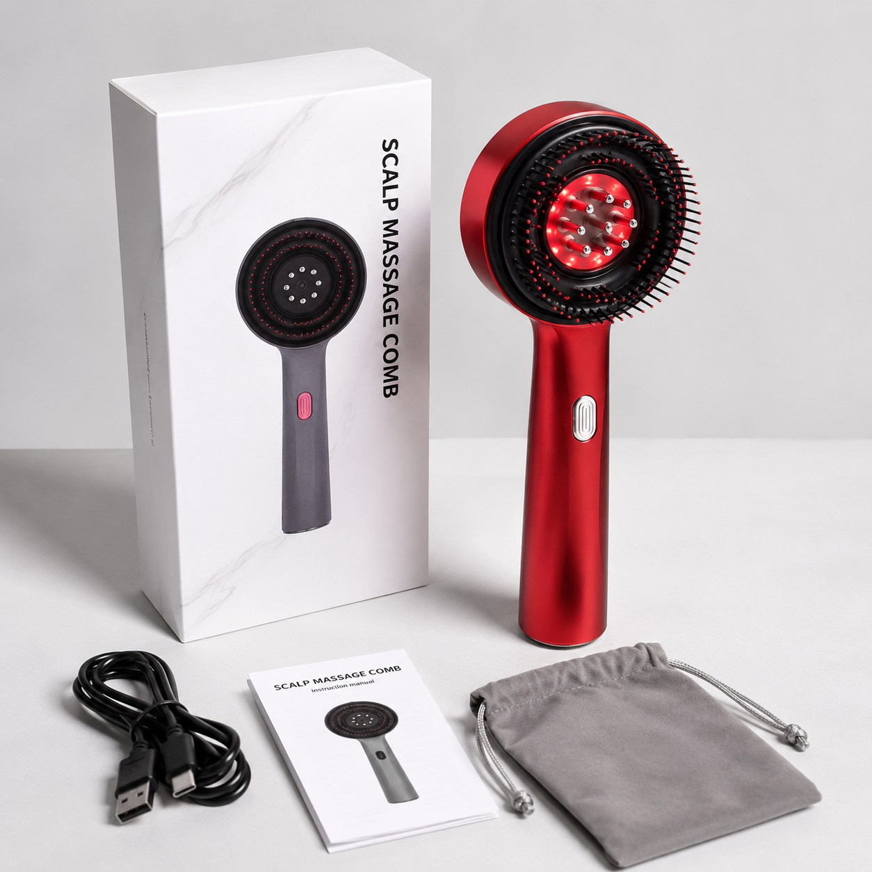 LumiScalp Care Brush — elektryczny masażer skóry głowy